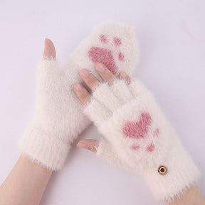 Goinluck レディース 韓国風 おしゃれ 可愛い やわらかい 配色 暖かい ファッション 着回し 手袋